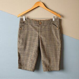 Element Women’s Plaid Walking Shorts – Brown & Tan – Size 5